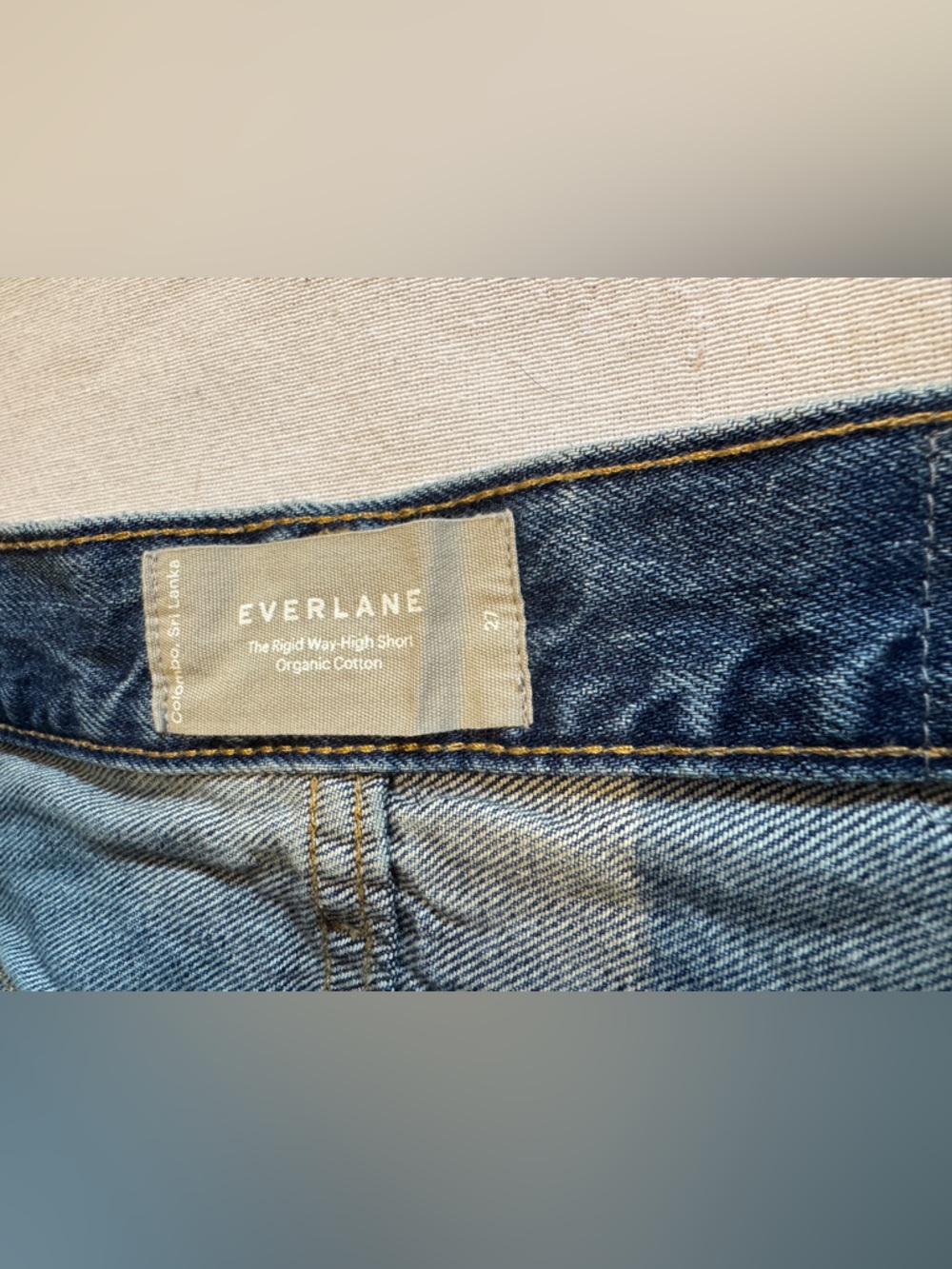 Everlane Denim Shorts Womens 27 High Rise Distressed Cutoff Jean Shorts - Picture 4 of 8